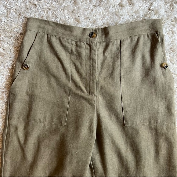 Modern Citizen Linen Wide Leg Crop Pants Size Medium - Picture 6 of 7